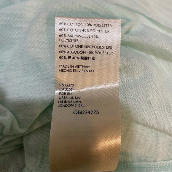 WE‎ THE FREE AQUA CAROLINE SMOCKED SIZE SMALL BLOUSE - Picture 8 of 8